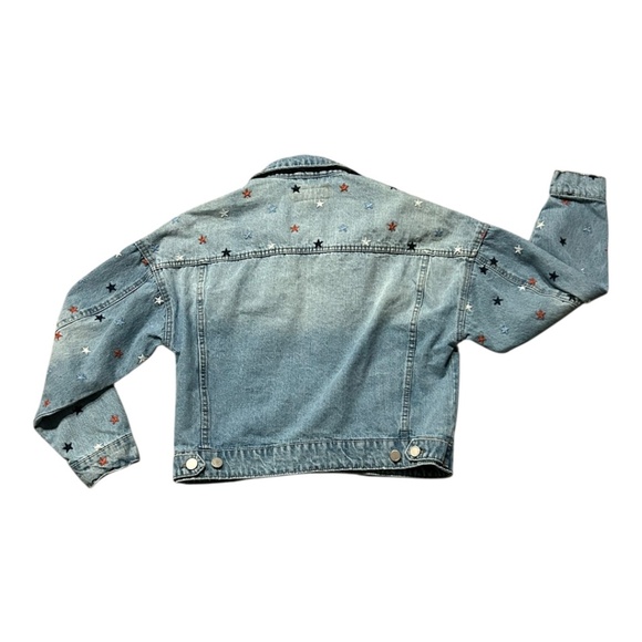 BLANKNYC Country Girl Embroidered Star Jean Jacket Distressed Size S Blank NYC - Picture 3 of 3